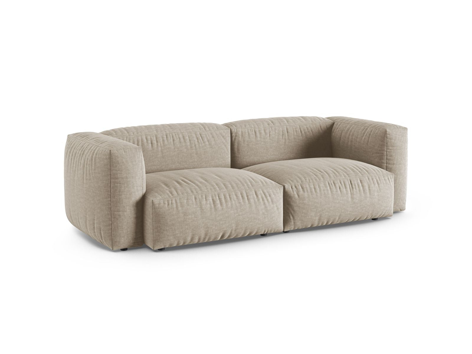 Elegantes 3-Sitzer Sofa XL Martina in hellem Beige, ideal für moderne Wohnräume, erhältlich bei KAQTU Design AG.