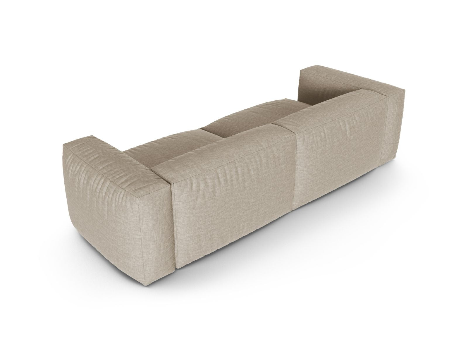 Elegantes XL 3-Sitzer Sofa Martina in warmem Beige, ideal für moderne Wohnräume und entspannte Gemütlichkeit.