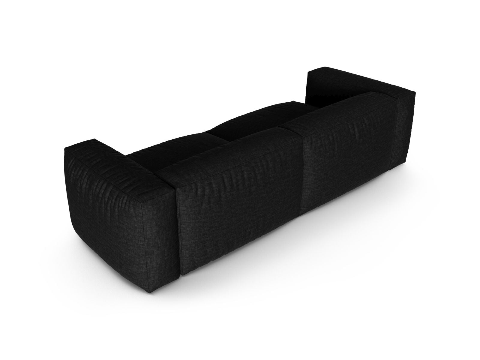 Elegantes XL 3-Sitzer Sofa Martina in Schwarz, ideal für moderne Wohnräume und gesellige Abende mit Familie und Freunden.