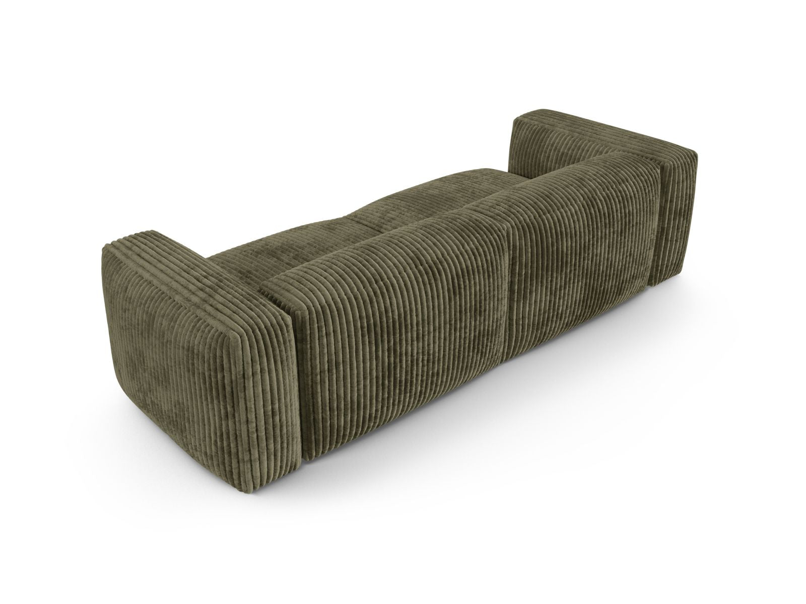 Elegantes XL 3-Sitzer Sofa Martina in stilvollem Moosgrün, ideal für zeitgemäße Wohnräume und entspannte Stunden.