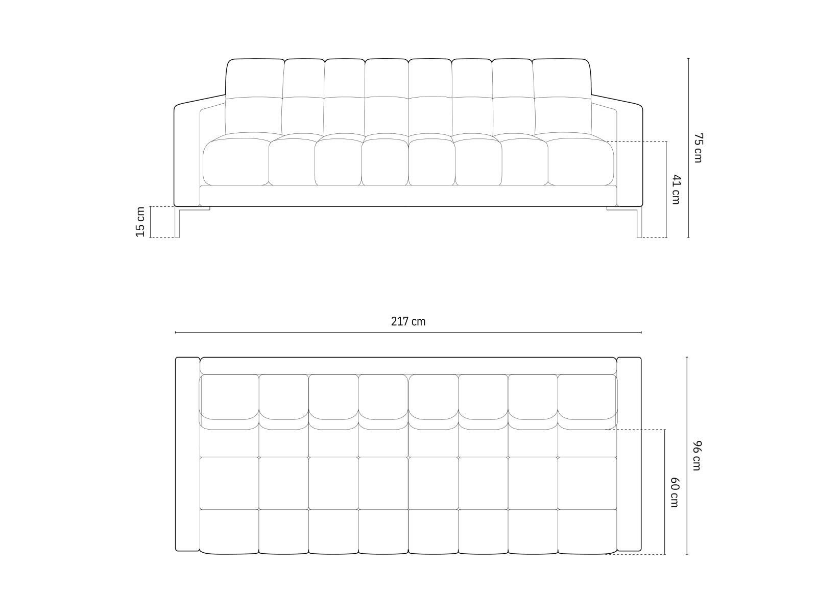Mamaia Sofa 4 Sitzer in White/Gold präsentiert im Onlineshop von KAQTU Design AG. 4er Sofa ist von Micadoni
