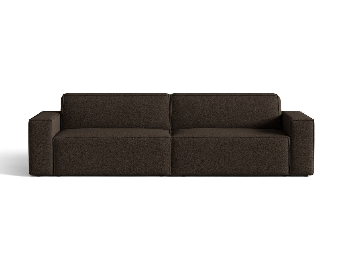 Jodie Boucle modulares Sofa 4 Sitzer in Brown-Baloo präsentiert im Onlineshop von KAQTU Design AG. 4er Sofa ist von Micadoni