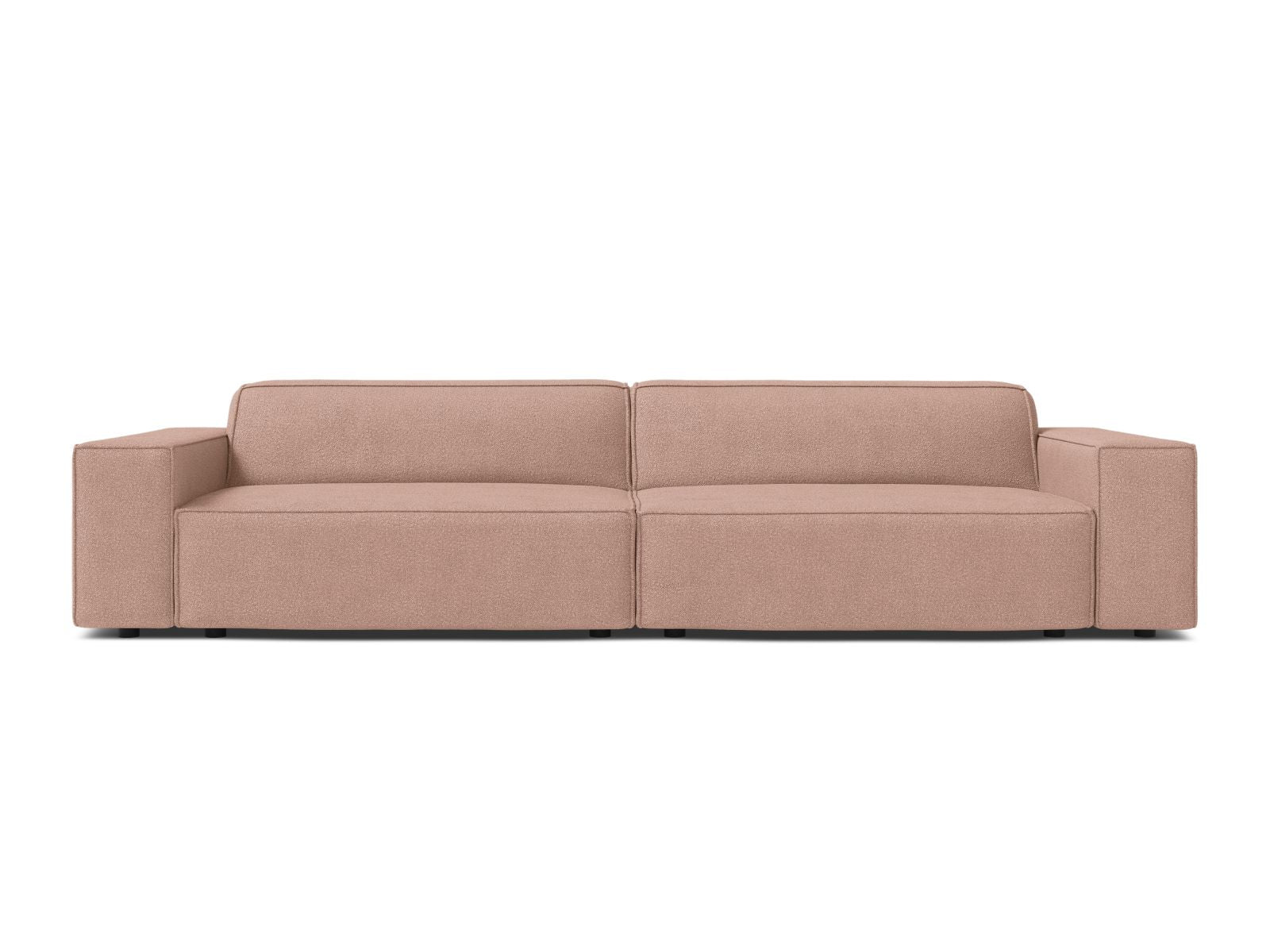 Jodie Boucle modulares Sofa 4 Sitzer in Powder Pink-Baloo präsentiert im Onlineshop von KAQTU Design AG. 4er Sofa ist von Micadoni