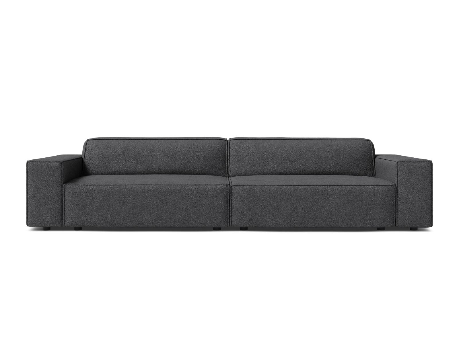 Jodie Boucle modulares Sofa 4 Sitzer in Dark Grey-Baloo präsentiert im Onlineshop von KAQTU Design AG. 4er Sofa ist von Micadoni