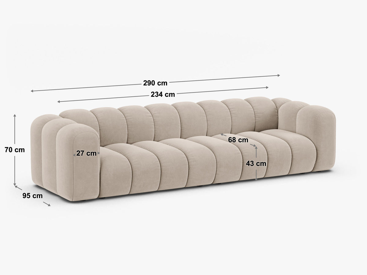 Lupine Modulares Sofa 4 Sitzer in Dark Blue-Baloo präsentiert im Onlineshop von KAQTU Design AG. 4er Sofa ist von Micadoni