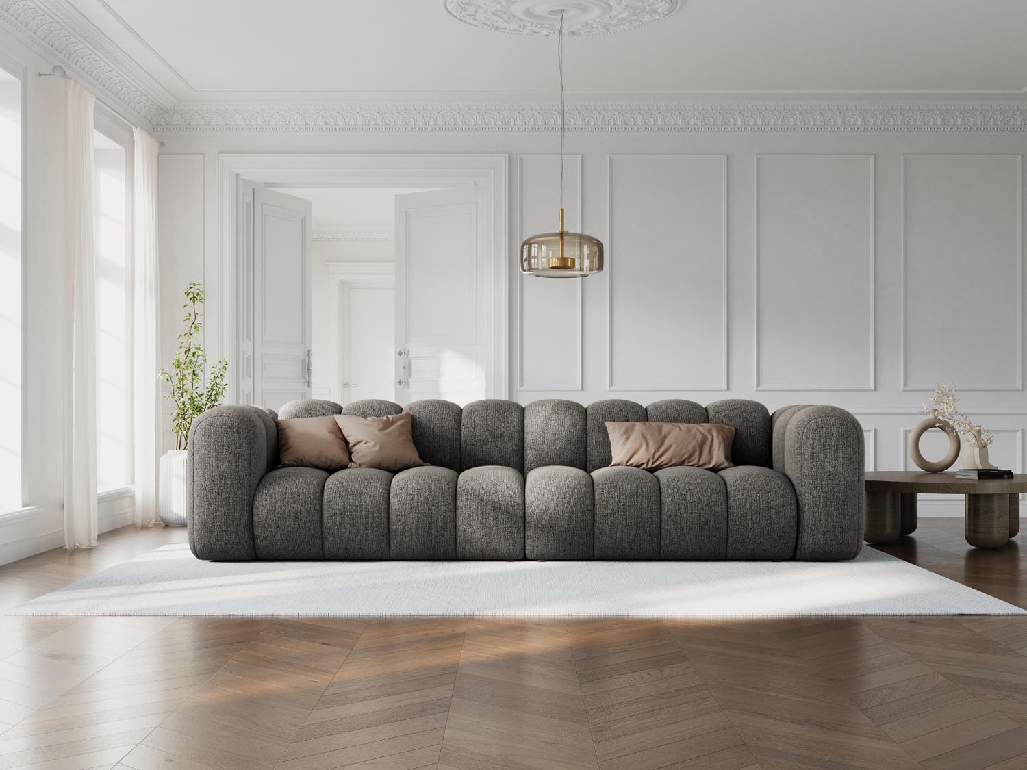 Lupine Modulares Sofa 4 Sitzer in Grey präsentiert im Onlineshop von KAQTU Design AG. 3er Sofa ist von Micadoni