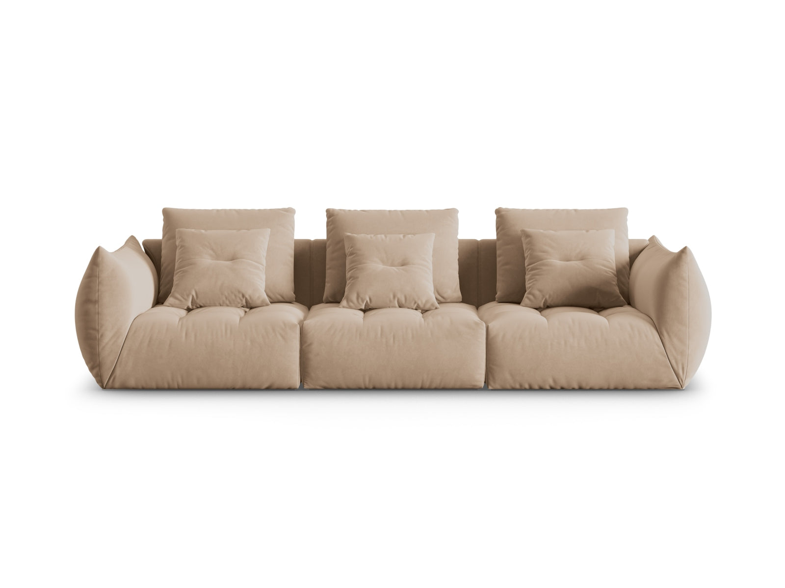 Bloom Velour Modular Sofa 4 Sitzer in Sand präsentiert im Onlineshop von KAQTU Design AG. 4er Sofa ist von Micadoni