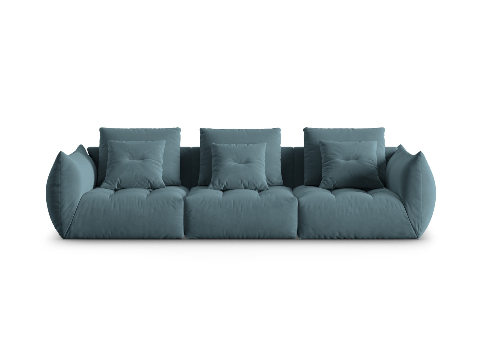 Bloom Velour Modular Sofa 4 Sitzer in Pastel Blue präsentiert im Onlineshop von KAQTU Design AG. 4er Sofa ist von Micadoni