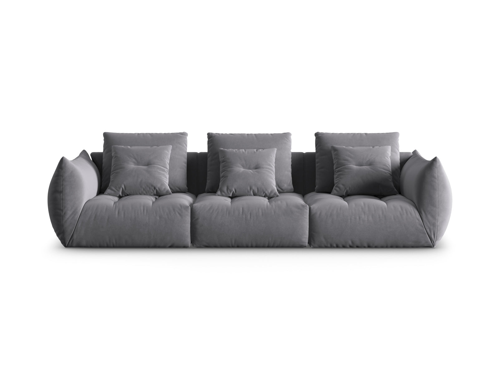 Bloom Velour Modular Sofa 4 Sitzer in Dark Grey präsentiert im Onlineshop von KAQTU Design AG. 4er Sofa ist von Micadoni