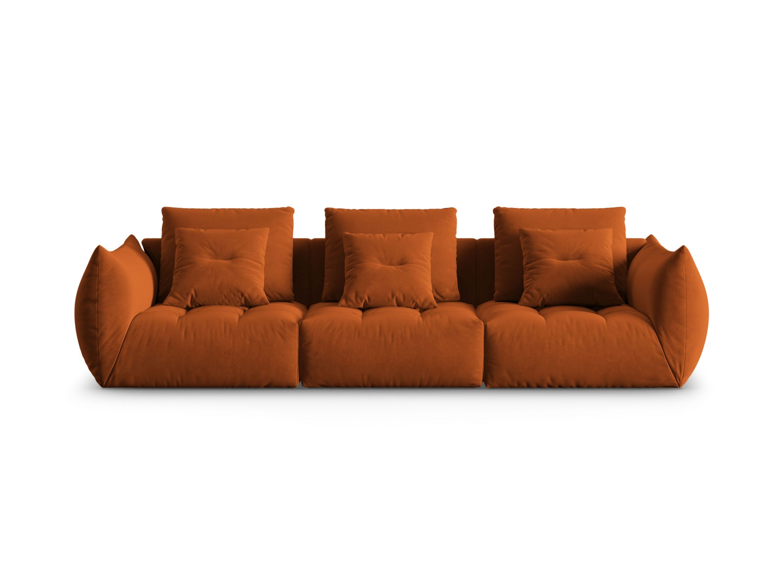 Bloom Velour Modular Sofa 4 Sitzer in Terracotta präsentiert im Onlineshop von KAQTU Design AG. 4er Sofa ist von Micadoni