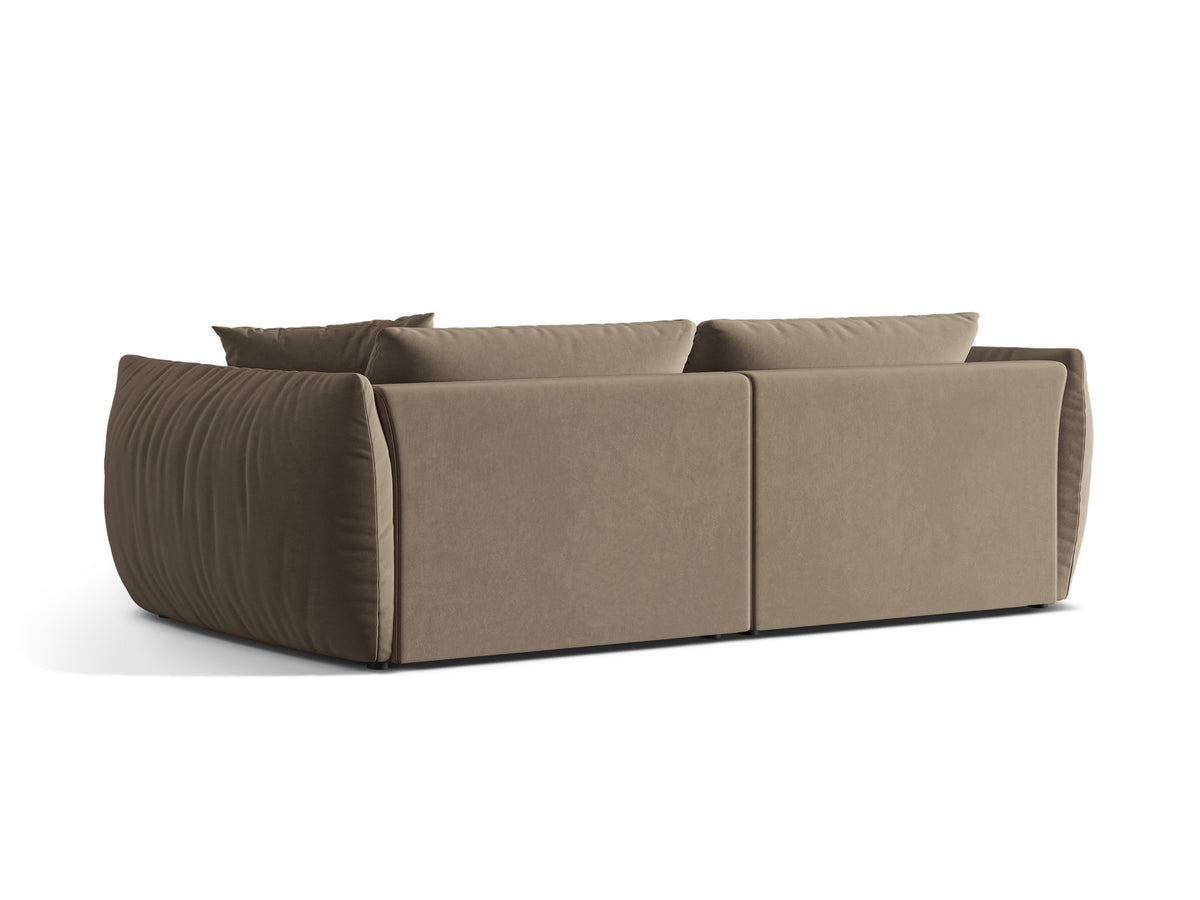 Chris Velour Modular Sofa 4 Sitzer in Light Brown-Casino präsentiert im Onlineshop von KAQTU Design AG. 4er Sofa ist von Micadoni