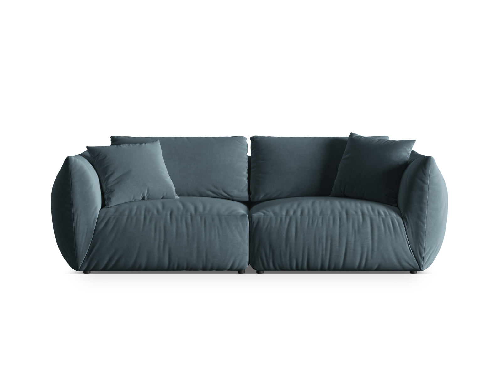 Chris Velour Modular Sofa 4 Sitzer in Pastel Blue-Casino präsentiert im Onlineshop von KAQTU Design AG. 4er Sofa ist von Micadoni