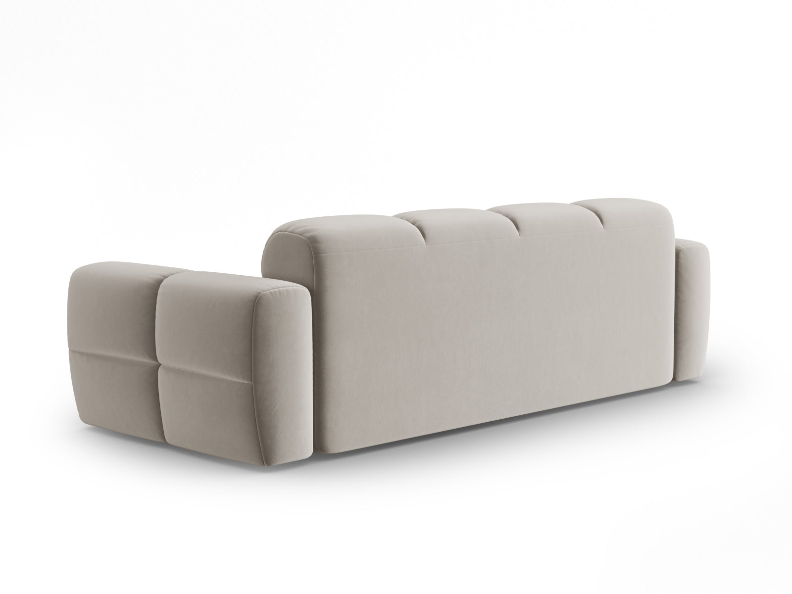 Lisa Velour Sofa 4 Sitzer in Light Beige präsentiert im Onlineshop von KAQTU Design AG. 4er Sofa ist von Micadoni