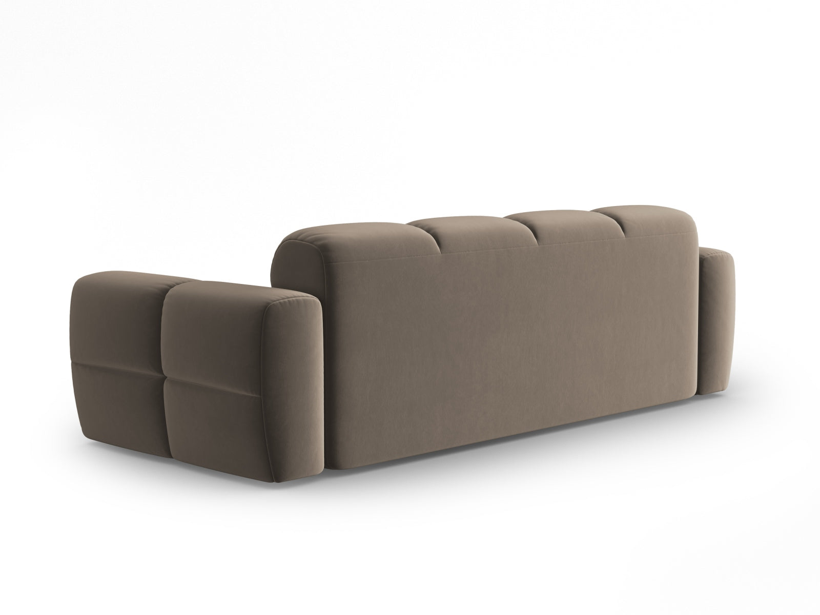 Lisa Velour Sofa 4 Sitzer in Light Brown präsentiert im Onlineshop von KAQTU Design AG. 4er Sofa ist von Micadoni