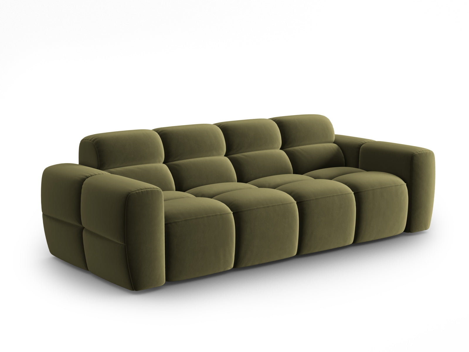 Lisa Velour Sofa 4 Sitzer in Light Green präsentiert im Onlineshop von KAQTU Design AG. 4er Sofa ist von Micadoni