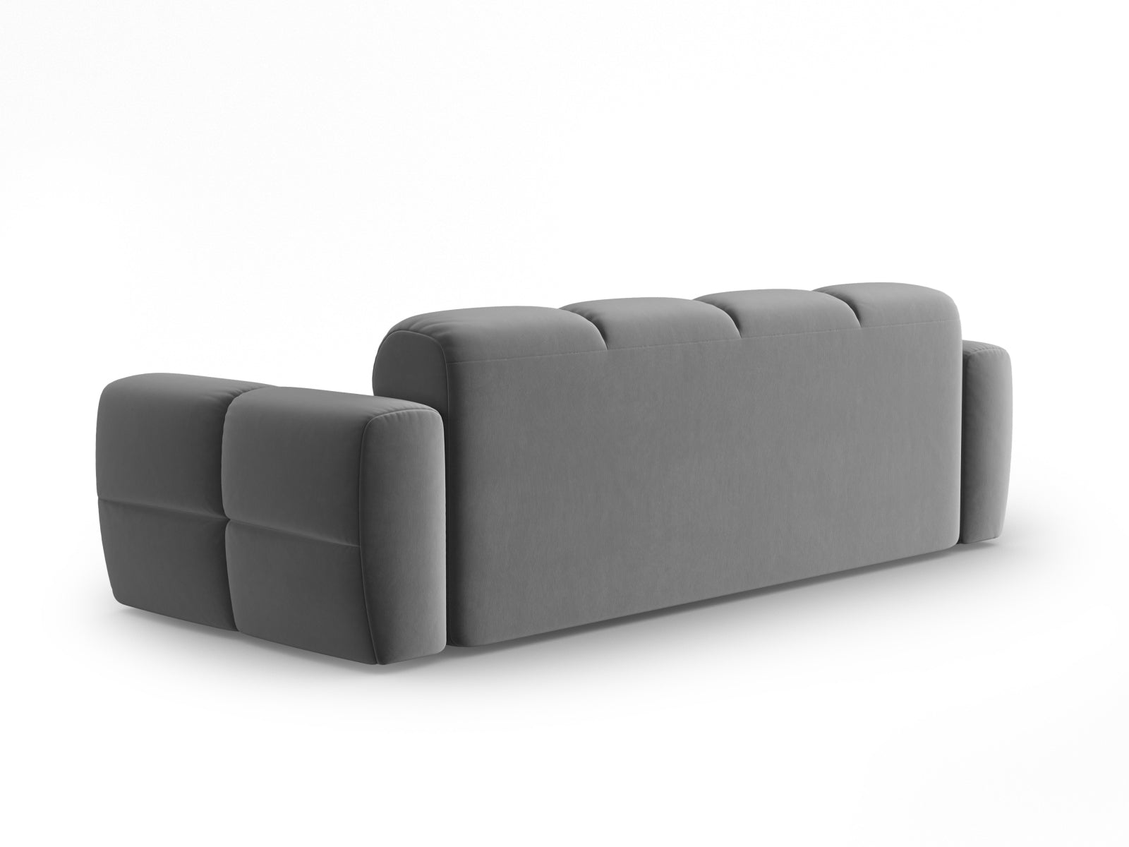 Lisa Velour Sofa 4 Sitzer in Light Grey präsentiert im Onlineshop von KAQTU Design AG. 4er Sofa ist von Micadoni