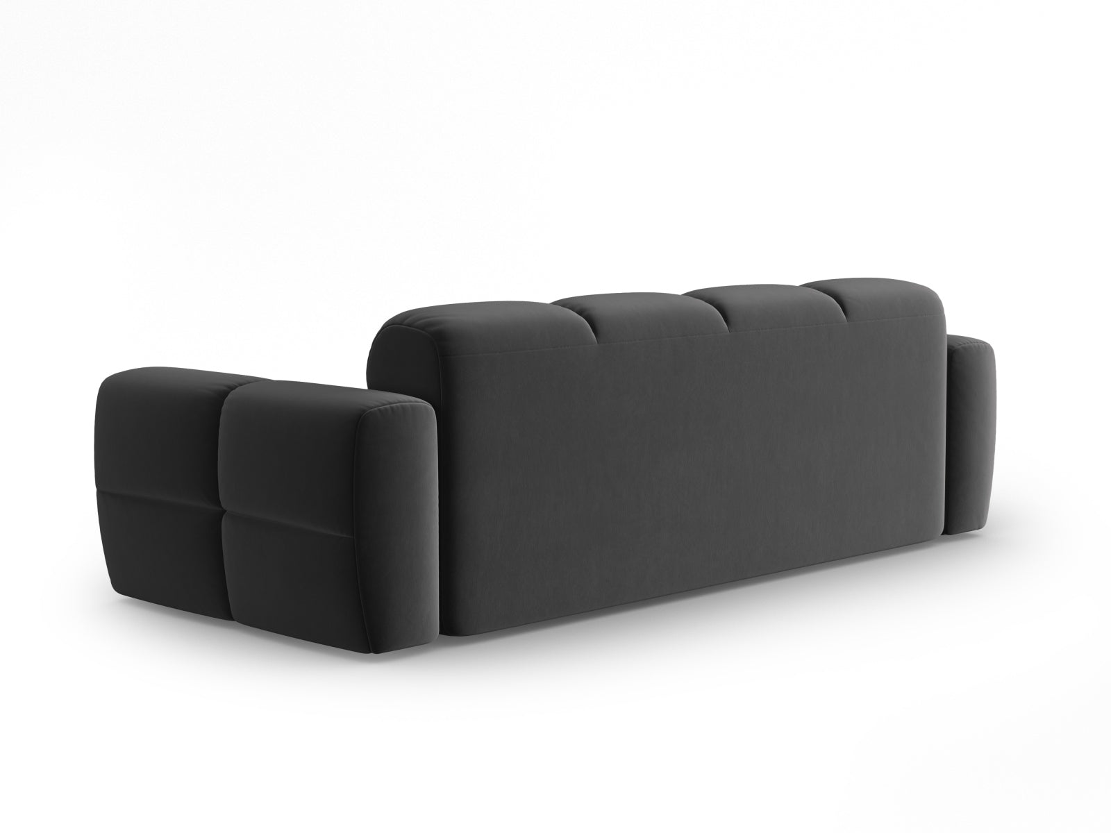 Lisa Velour Sofa 4 Sitzer in Dark Grey präsentiert im Onlineshop von KAQTU Design AG. 4er Sofa ist von Micadoni