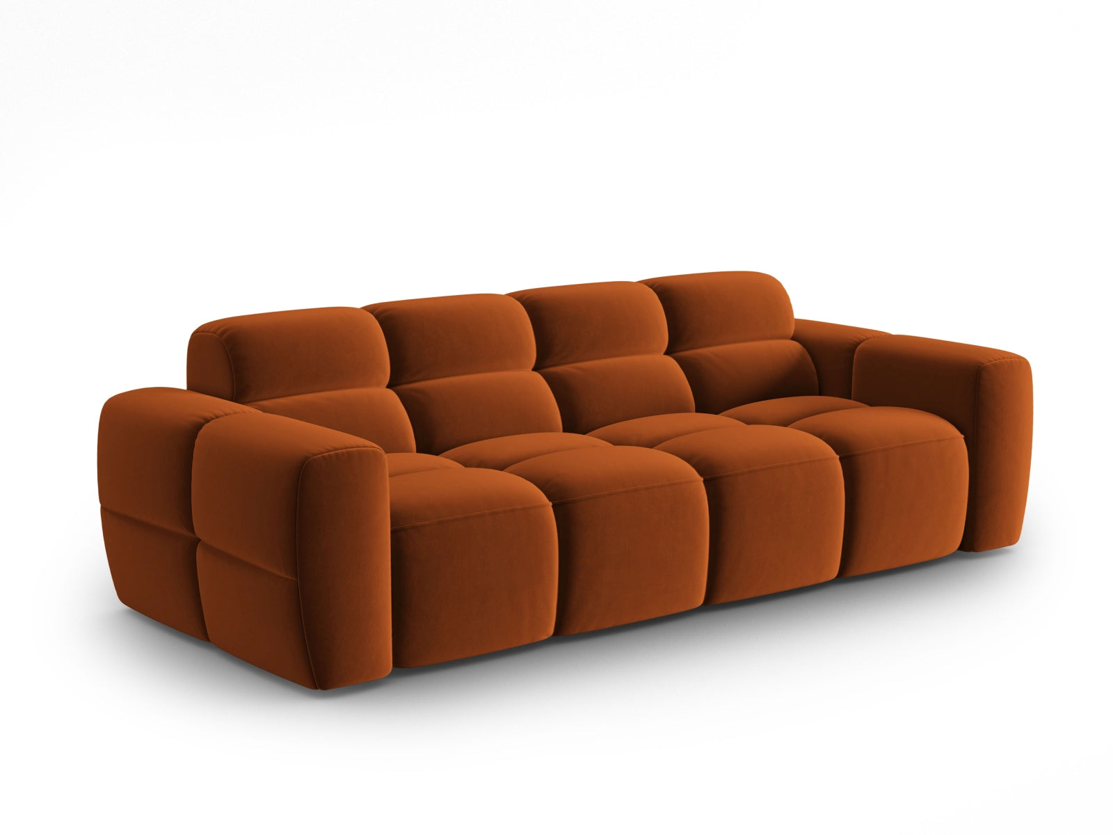 Lisa Velour Sofa 4 Sitzer in Terracotta präsentiert im Onlineshop von KAQTU Design AG. 4er Sofa ist von Micadoni