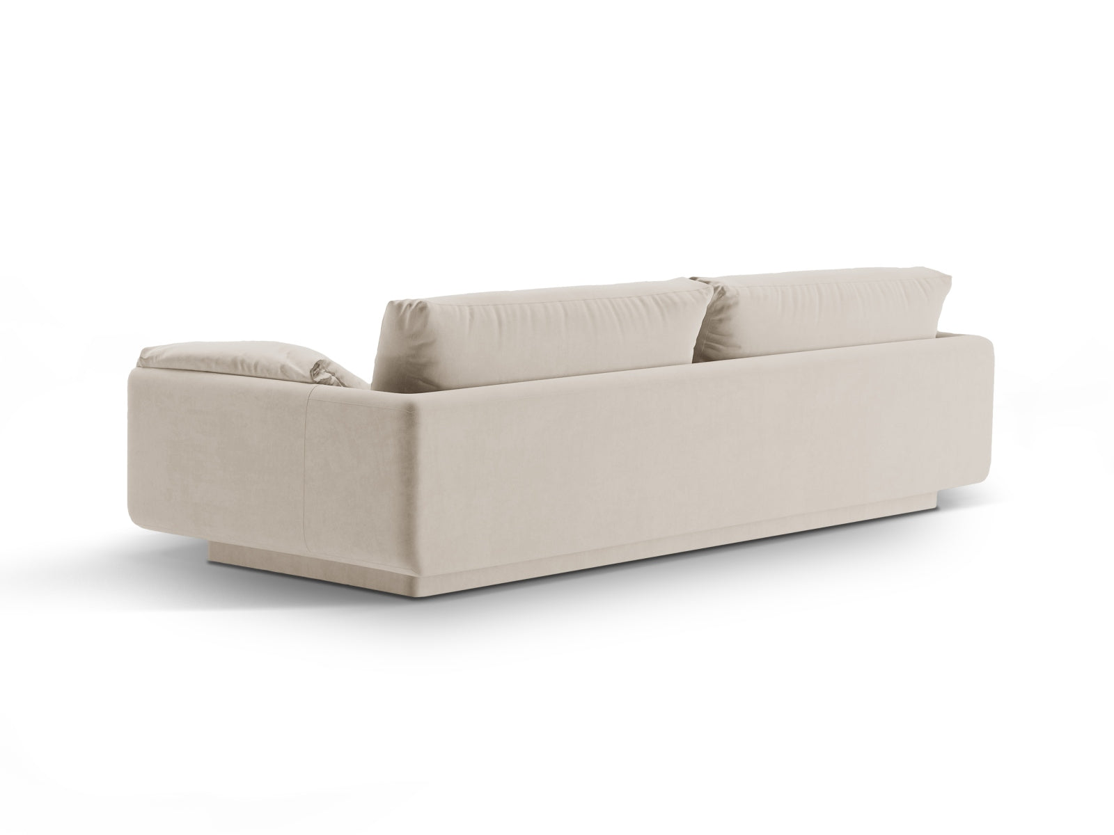 Torino Velour Sofa 4 Sitzer in Ecru präsentiert im Onlineshop von KAQTU Design AG. 4er Sofa ist von Micadoni