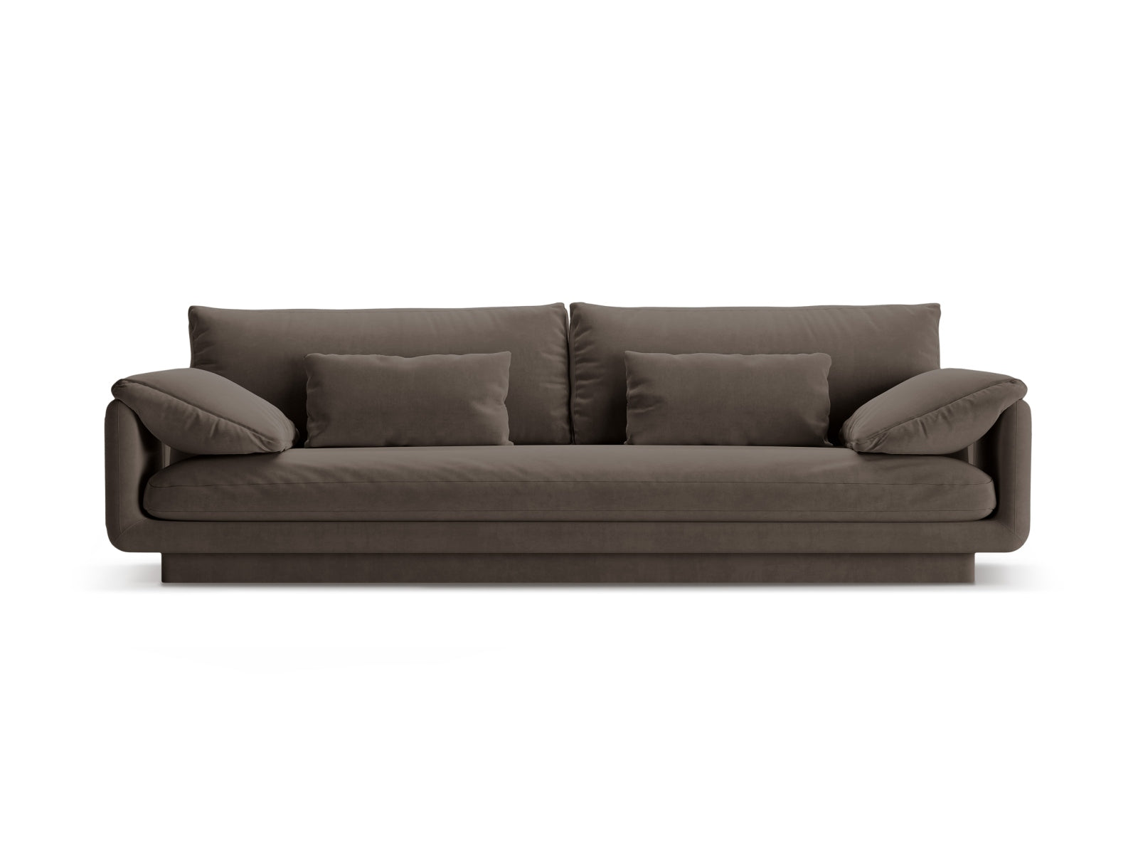Torino Velour Sofa 4 Sitzer in Ebony-Casino präsentiert im Onlineshop von KAQTU Design AG. 4er Sofa ist von Micadoni