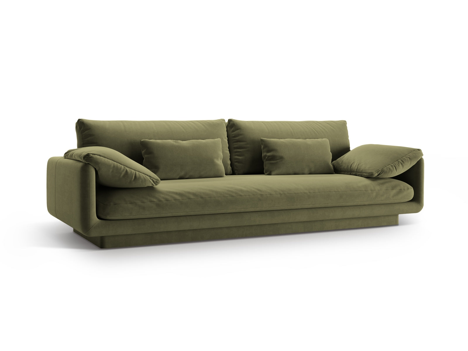 Torino Velour Sofa 4 Sitzer in Light Green präsentiert im Onlineshop von KAQTU Design AG. 4er Sofa ist von Micadoni