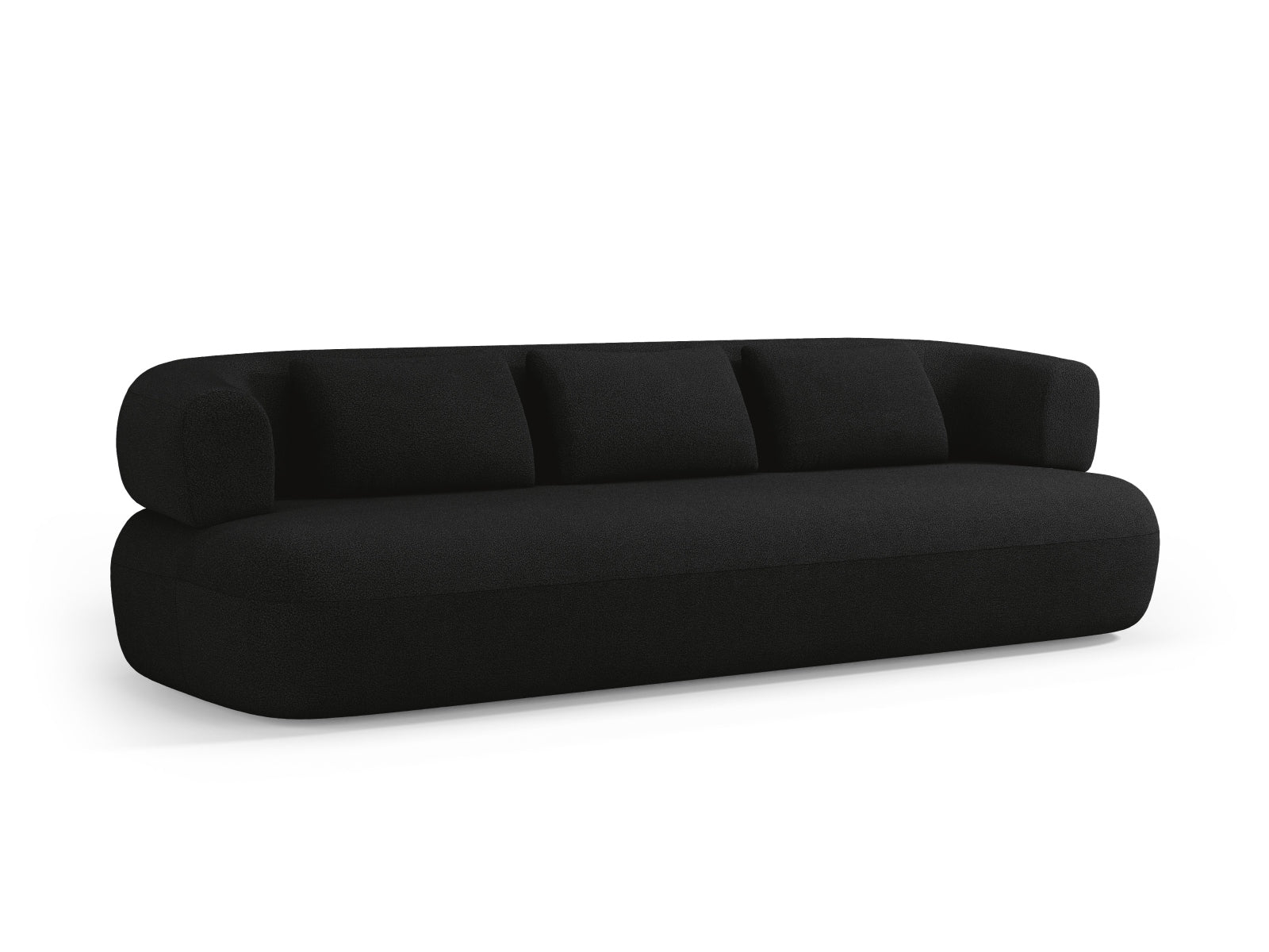 Jenny Boucle Sofa 4 Sitzer in Black präsentiert im Onlineshop von KAQTU Design AG. 3er Sofa ist von Micadoni