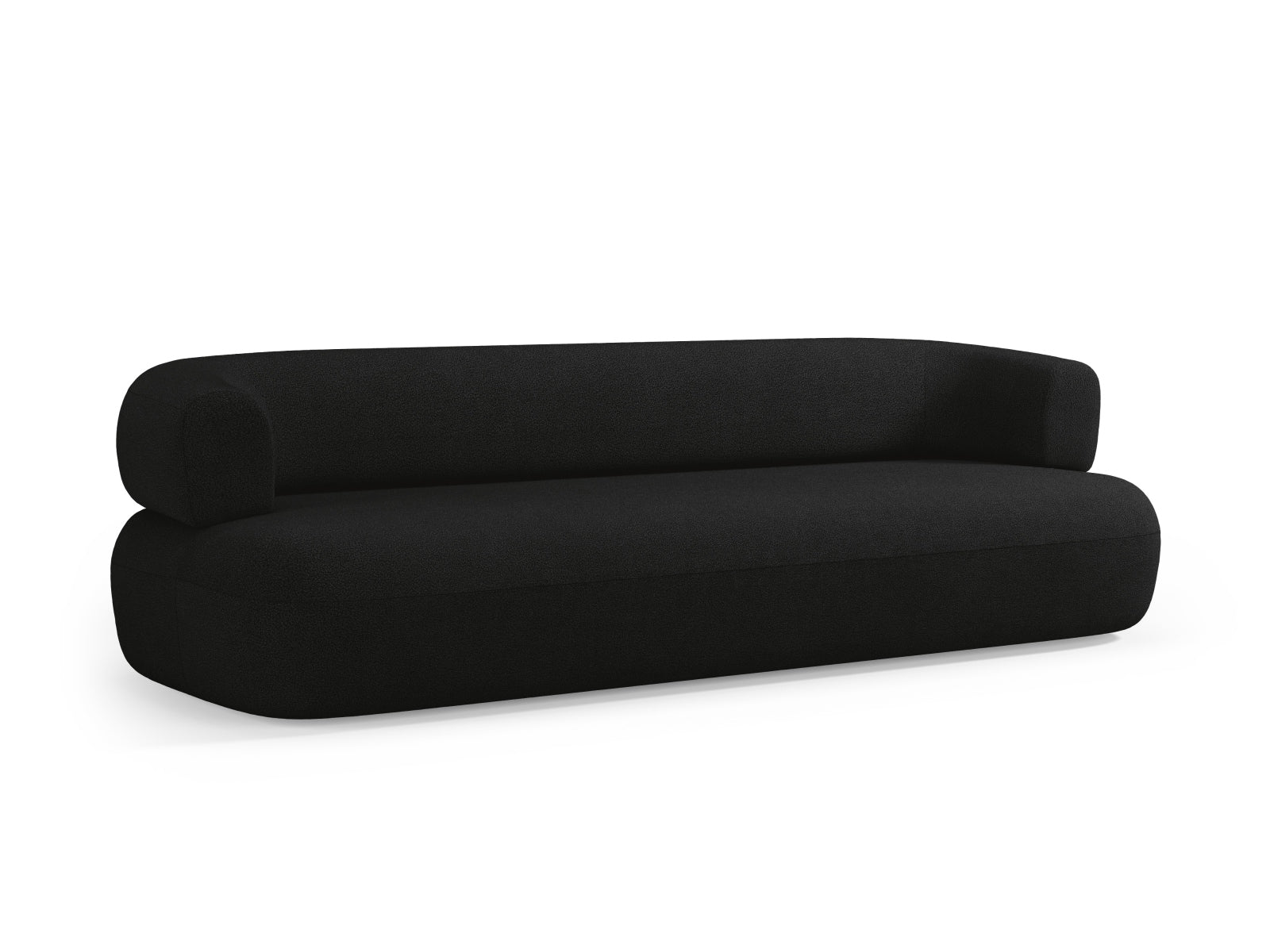 Jenny Boucle Sofa 4 Sitzer in Black präsentiert im Onlineshop von KAQTU Design AG. 3er Sofa ist von Micadoni