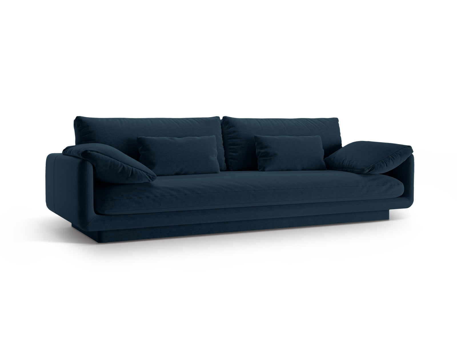Elegantes Torino 4-Sitzer Sofa in tiefem Navy Blau, stilvoll und komfortabel, ideal für moderne Wohnräume.