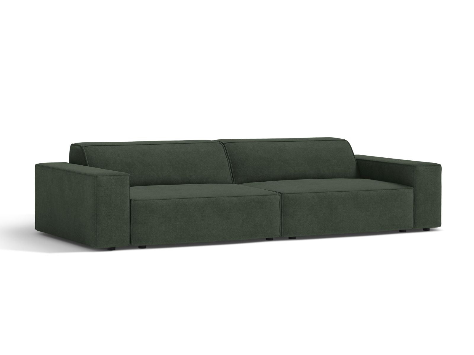 Elegantes 4-Sitzer Sofa Jodie in einem stilvollen Moosgrün, ideal für moderne Wohnräume, erhältlich bei KAQTU Design AG.