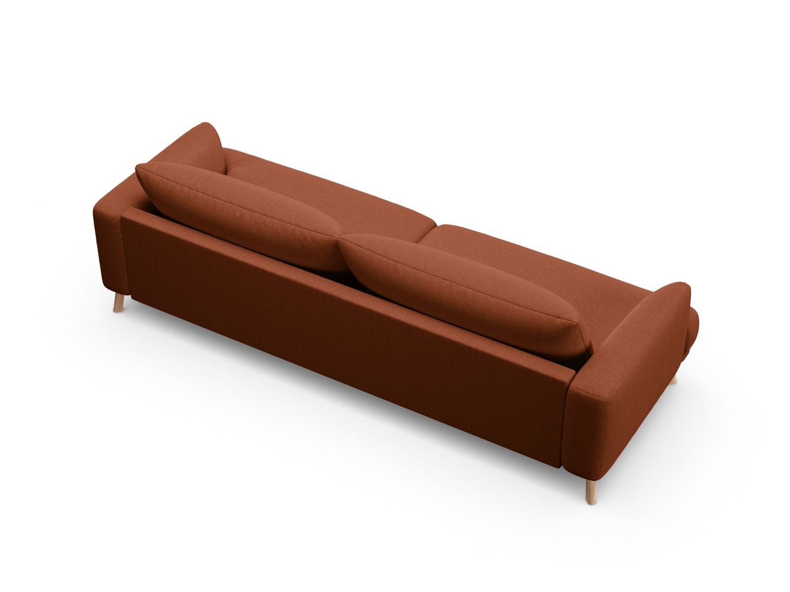 Elegantes 4-Sitzer Sofa Naomi in warmem Brick-Liberty, ideal für einladende Wohnräume und entspannte Stunden mit Freunden und Familie.