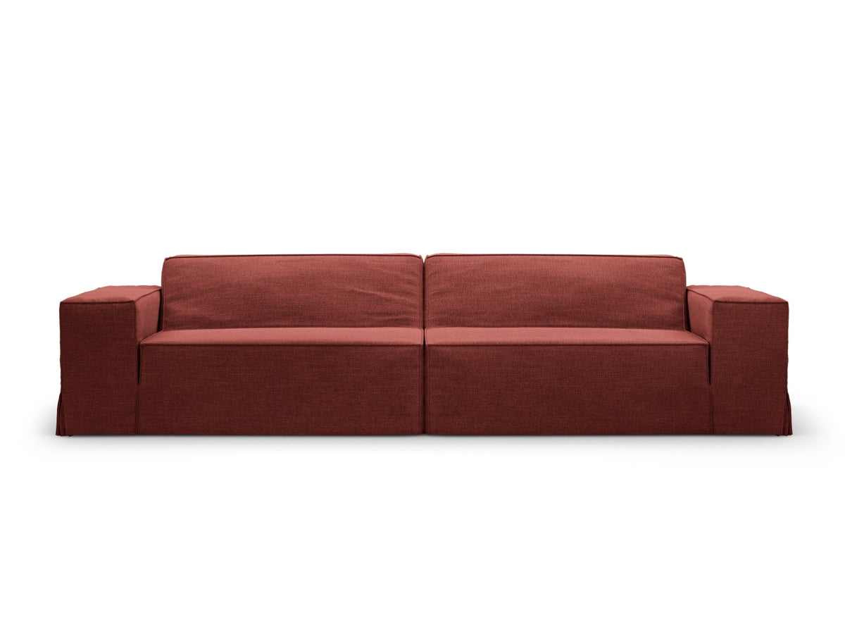 Jodie Modular Sofa 4 Sitzer mit abnehmbaren Bezug in Cherrywood-LINS präsentiert im Onlineshop von KAQTU Design AG. 4er Sofa ist von Micadoni
