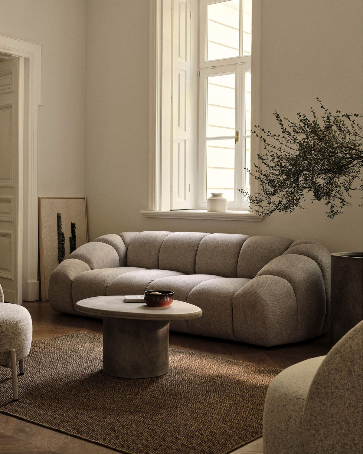 Diana Velour Sofa 4 Sitzer in Terracotta-Salvador präsentiert im Onlineshop von KAQTU Design AG. 4er Sofa ist von Micadoni