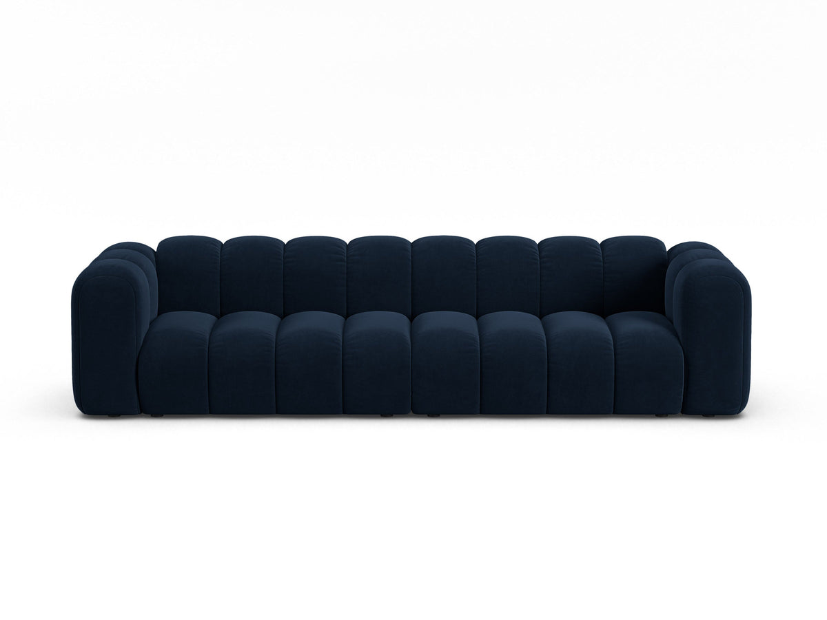 Lupine Velour modulares Sofa 4 Sitzer in Royal Blue-Salvador präsentiert im Onlineshop von KAQTU Design AG. 4er Sofa ist von Micadoni