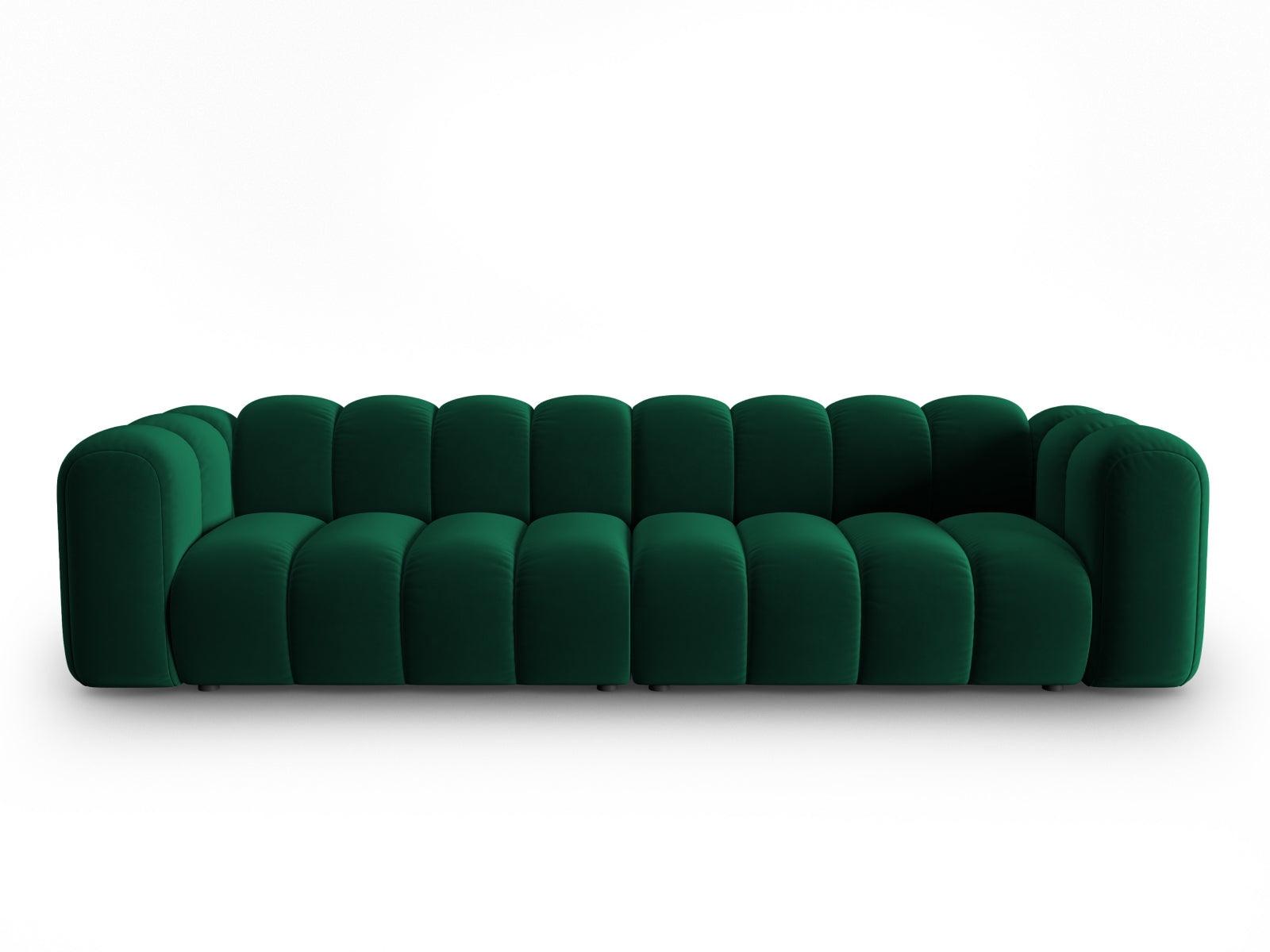 Lupine Velour modulares Sofa 4 Sitzer in Bottle Green-Salvador präsentiert im Onlineshop von KAQTU Design AG. 3er Sofa ist von Micadoni