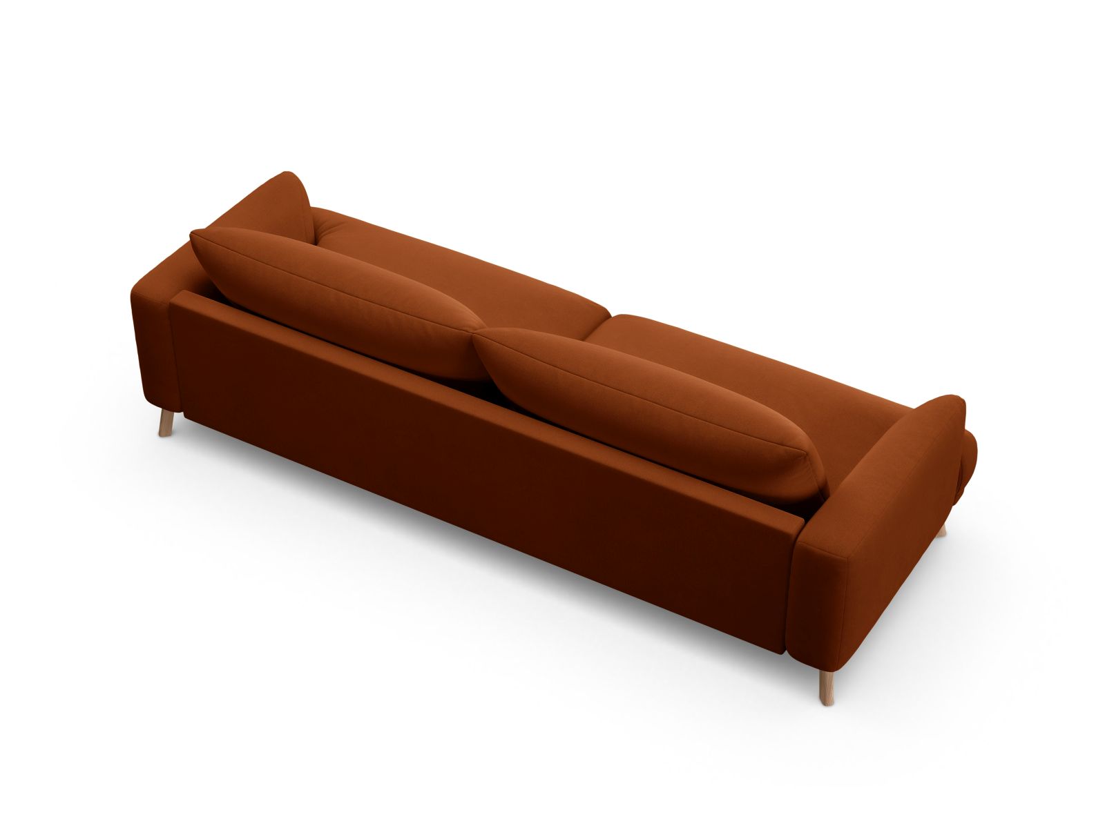 Elegantes 4-Sitzer Sofa Naomi in warmem Terracotta, ideal für stilvolle Wohnräume. Komfort und Qualität vereint von Micadoni.