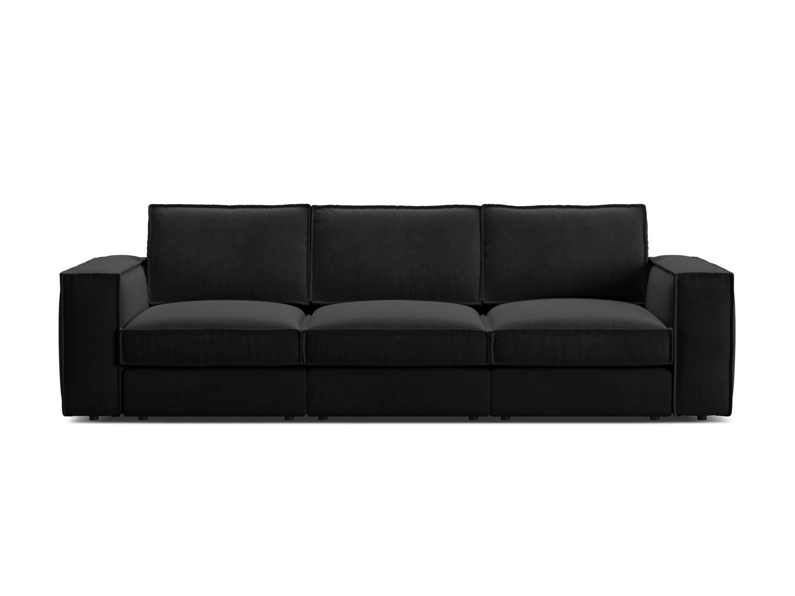 4-Sitzer Modular Sofa Pola in Black-Salvador präsentiert im Onlineshop von KAQTU Design AG. 4er Sofa ist von Micadoni