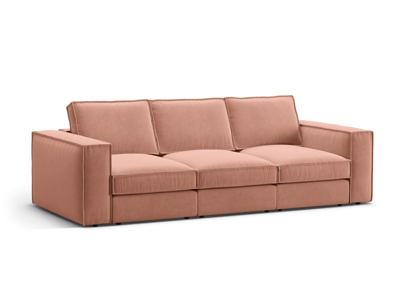 Stylisches 4-Sitzer Sofa Pola in Pink-Salvador, ideal für moderne Wohnräume, präsentiert von Micadoni im KAQTU Onlineshop.