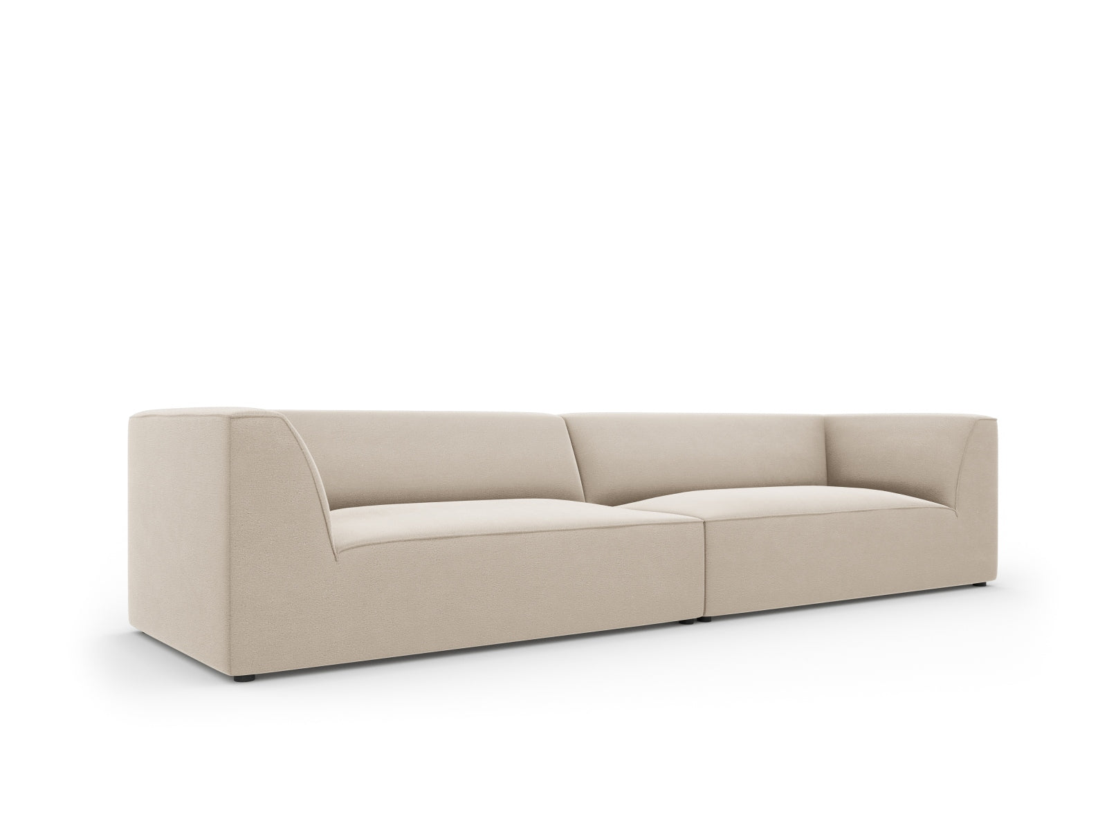 Ruby Velour Sofa 4 Sitzer in Beige präsentiert im Onlineshop von KAQTU Design AG. 4er Sofa ist von Micadoni