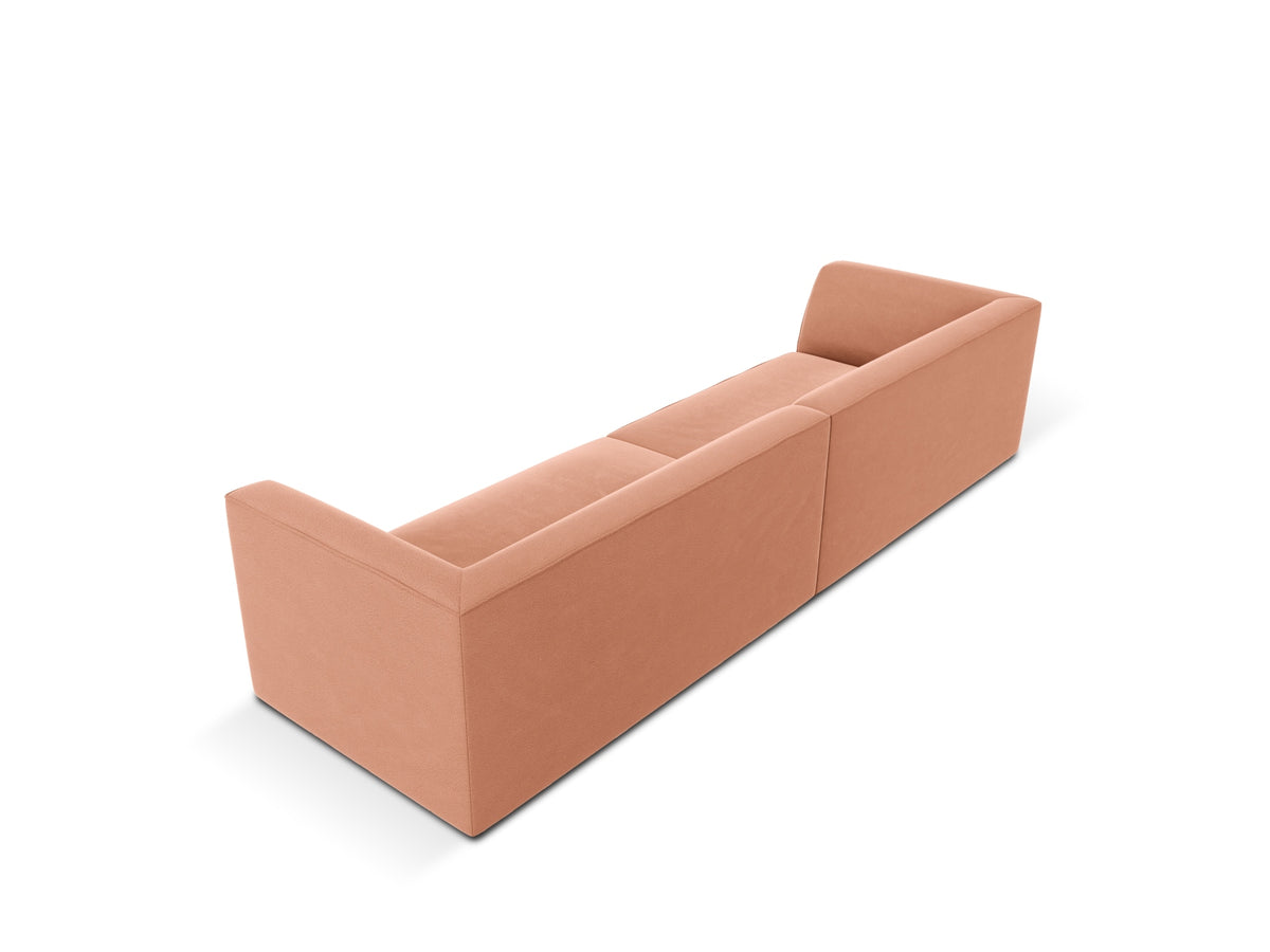 Ruby Velour Sofa 4 Sitzer in Pink-Salvador präsentiert im Onlineshop von KAQTU Design AG. 4er Sofa ist von Micadoni