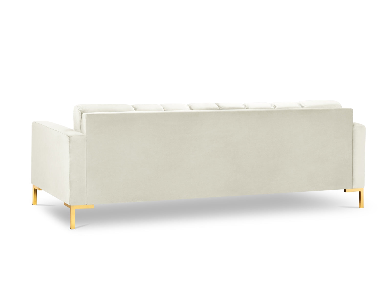 Mamaia Velour Sofa 4 Sitzer in Light Beige/Gold präsentiert im Onlineshop von KAQTU Design AG. 4er Sofa ist von Micadoni