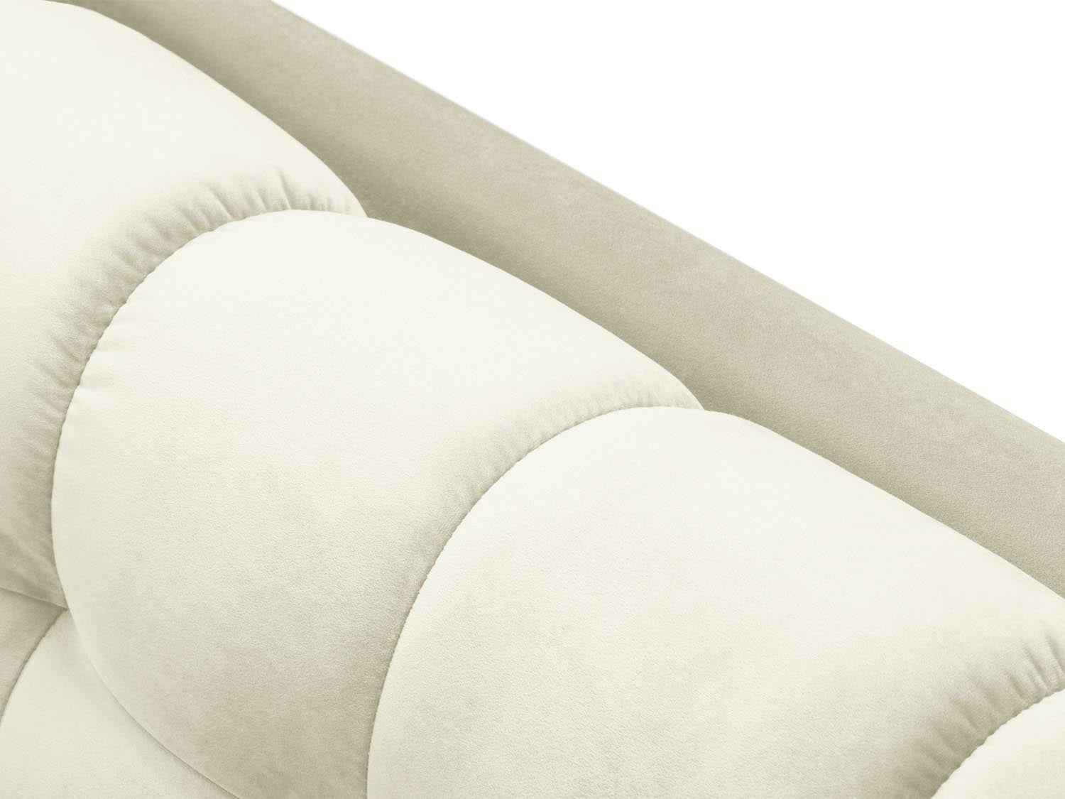 Mamaia Velour Sofa 4 Sitzer in Light Beige/Gold präsentiert im Onlineshop von KAQTU Design AG. 4er Sofa ist von Micadoni