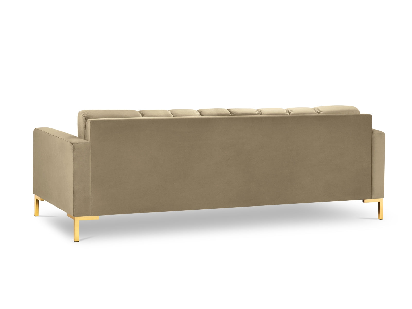 Mamaia Velour Sofa 4 Sitzer in Beige/Gold präsentiert im Onlineshop von KAQTU Design AG. 4er Sofa ist von Micadoni