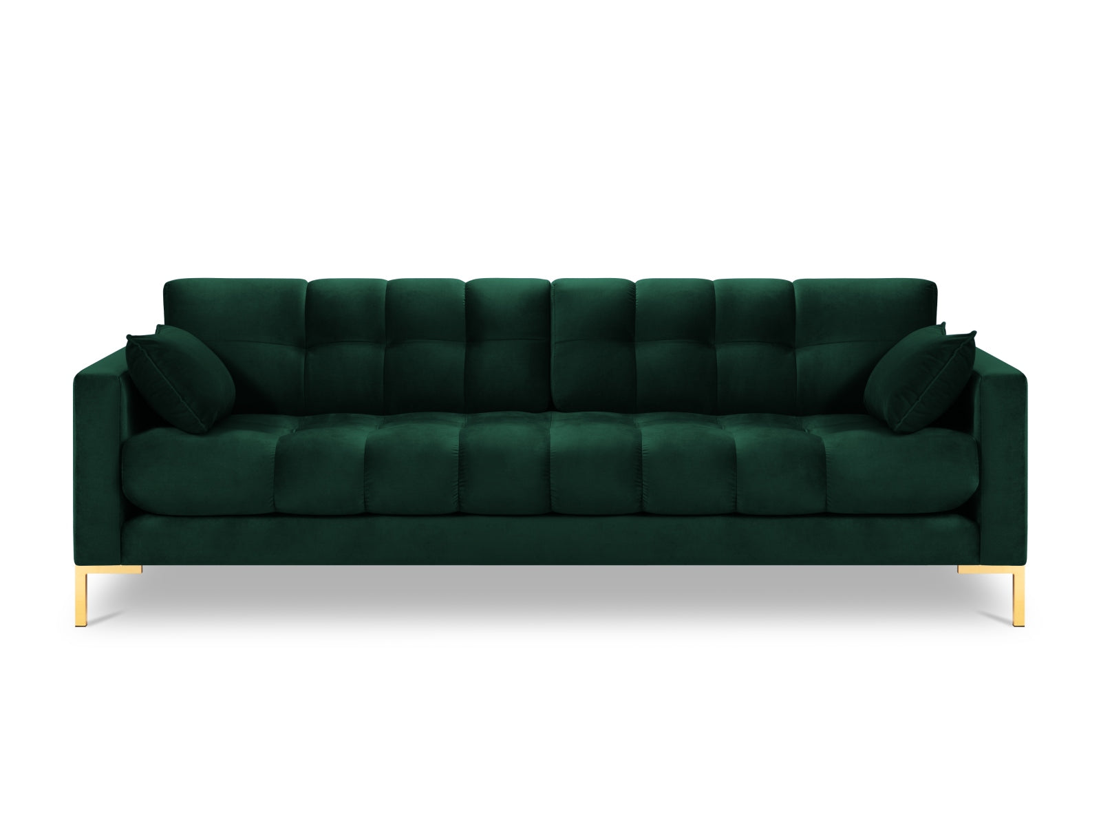 Mamaia Velour Sofa 4 Sitzer in Bottle Green/Gold präsentiert im Onlineshop von KAQTU Design AG. 4er Sofa ist von Micadoni