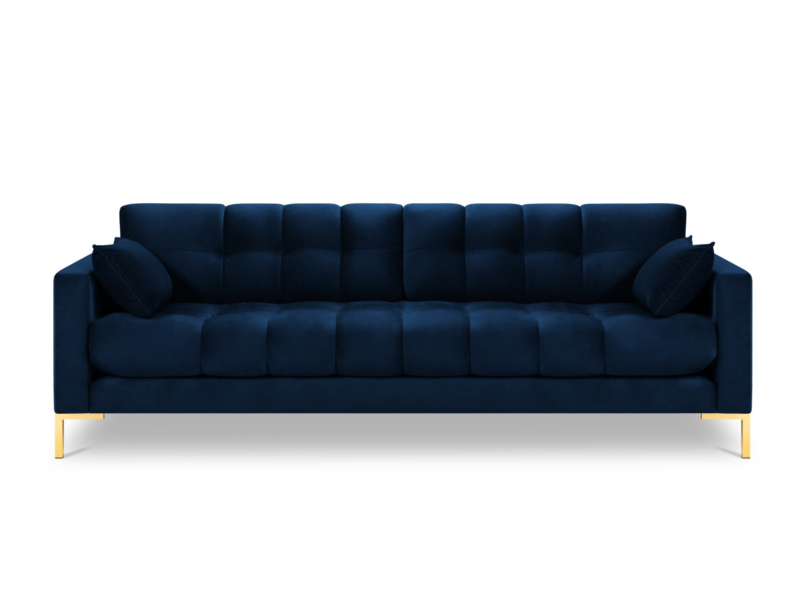 Mamaia Velour Sofa 4 Sitzer in Royal Blue/Gold präsentiert im Onlineshop von KAQTU Design AG. 4er Sofa ist von Micadoni