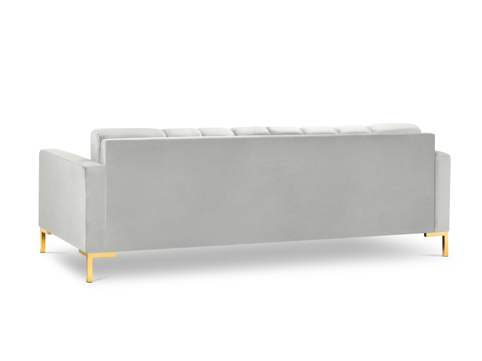 Mamaia Velour Sofa 4 Sitzer in Silver/Gold präsentiert im Onlineshop von KAQTU Design AG. 4er Sofa ist von Micadoni