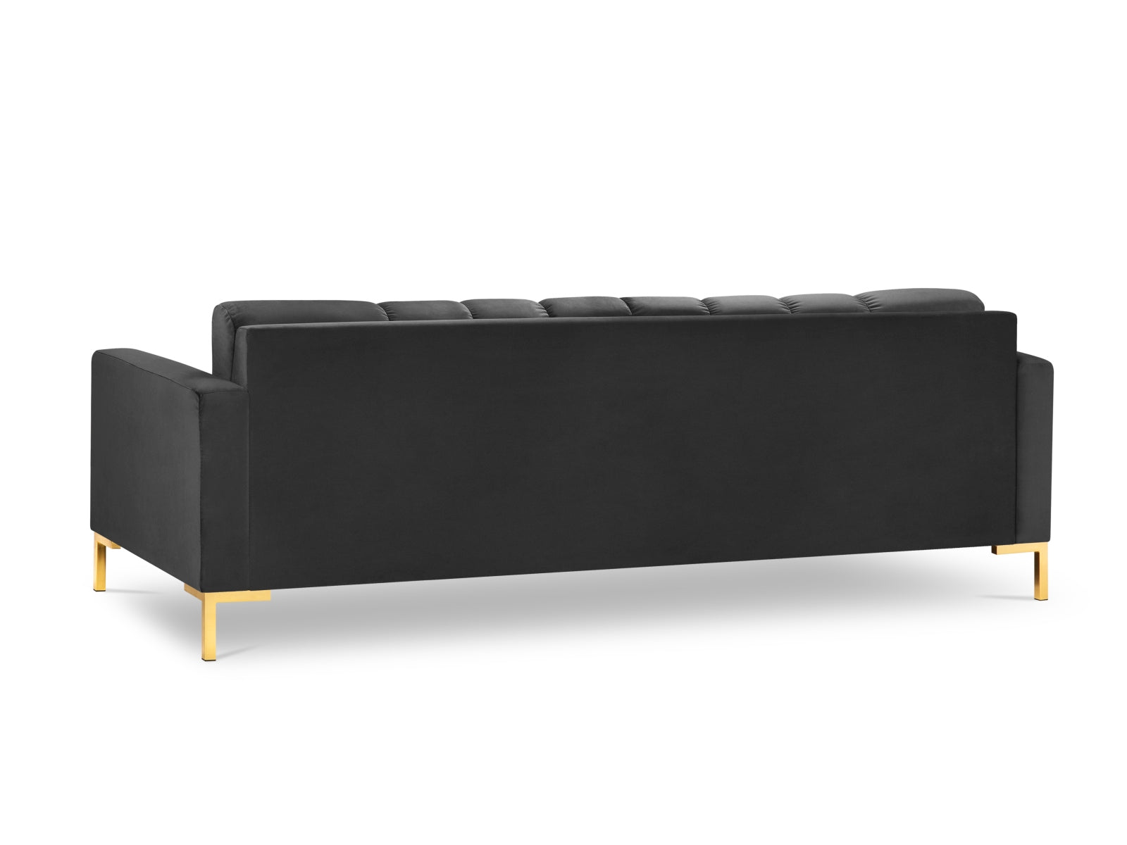 Mamaia Velour Sofa 4 Sitzer in Dark Grey/Gold präsentiert im Onlineshop von KAQTU Design AG. 4er Sofa ist von Micadoni