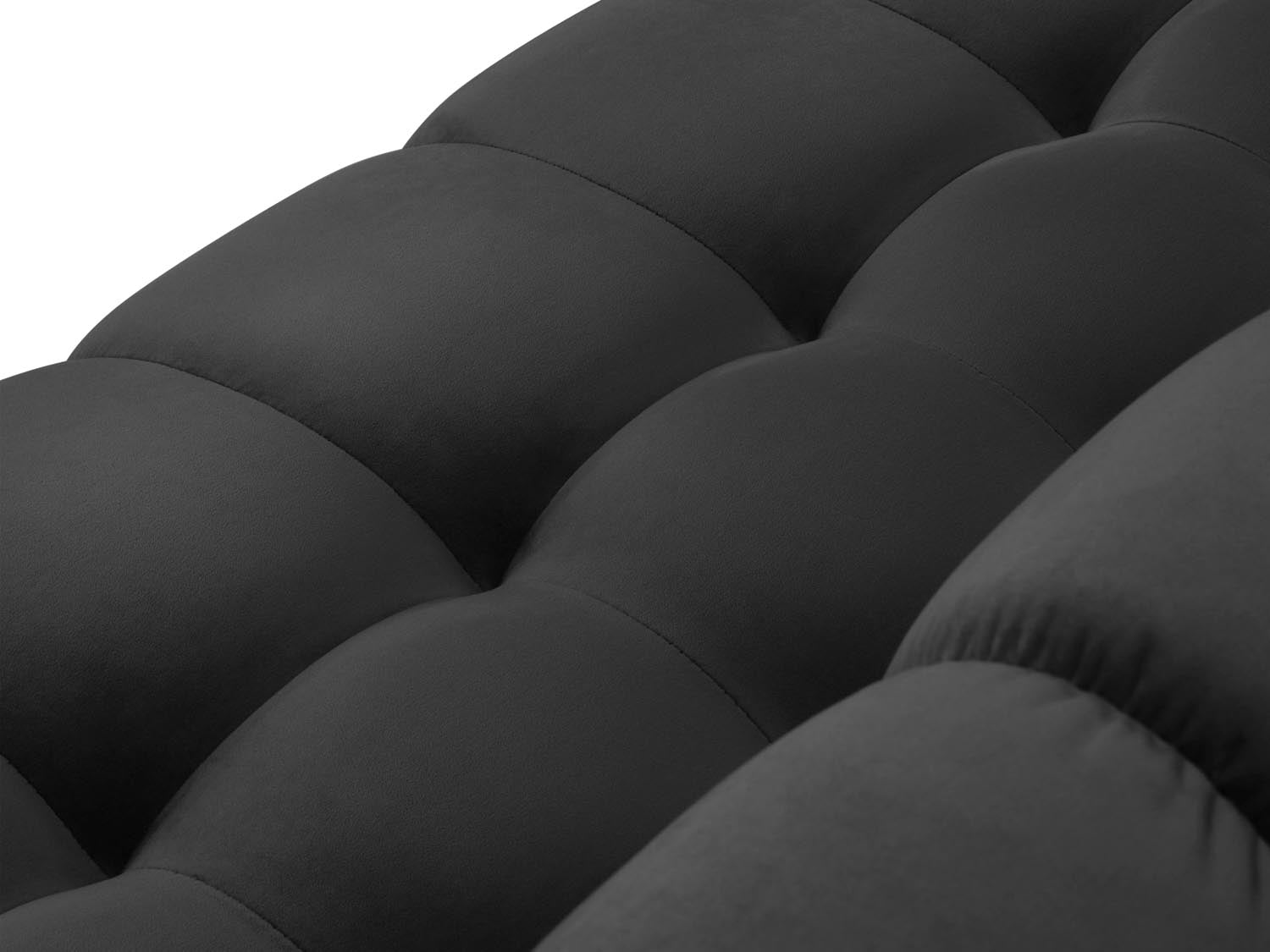 Mamaia Velour Sofa 4 Sitzer in Dark Grey/Gold präsentiert im Onlineshop von KAQTU Design AG. 4er Sofa ist von Micadoni