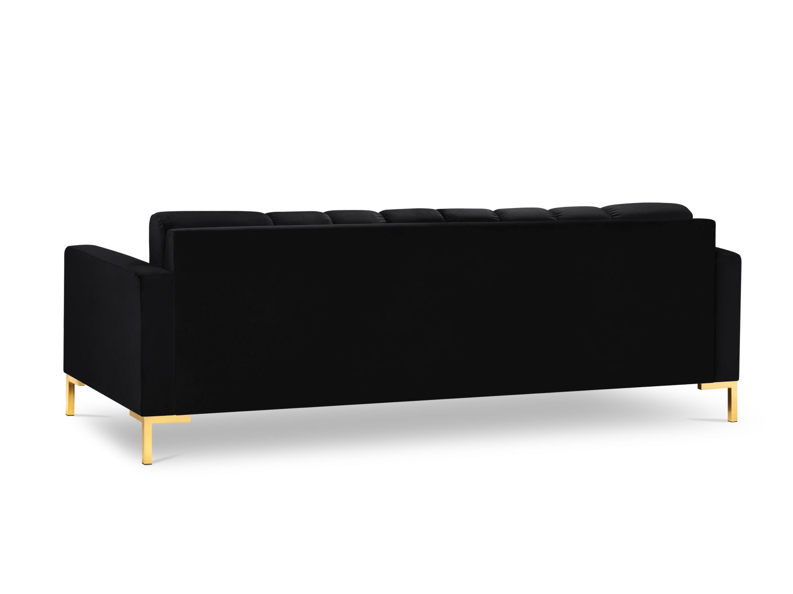 Mamaia Velour Sofa 4 Sitzer in Black/Gold präsentiert im Onlineshop von KAQTU Design AG. 4er Sofa ist von Micadoni
