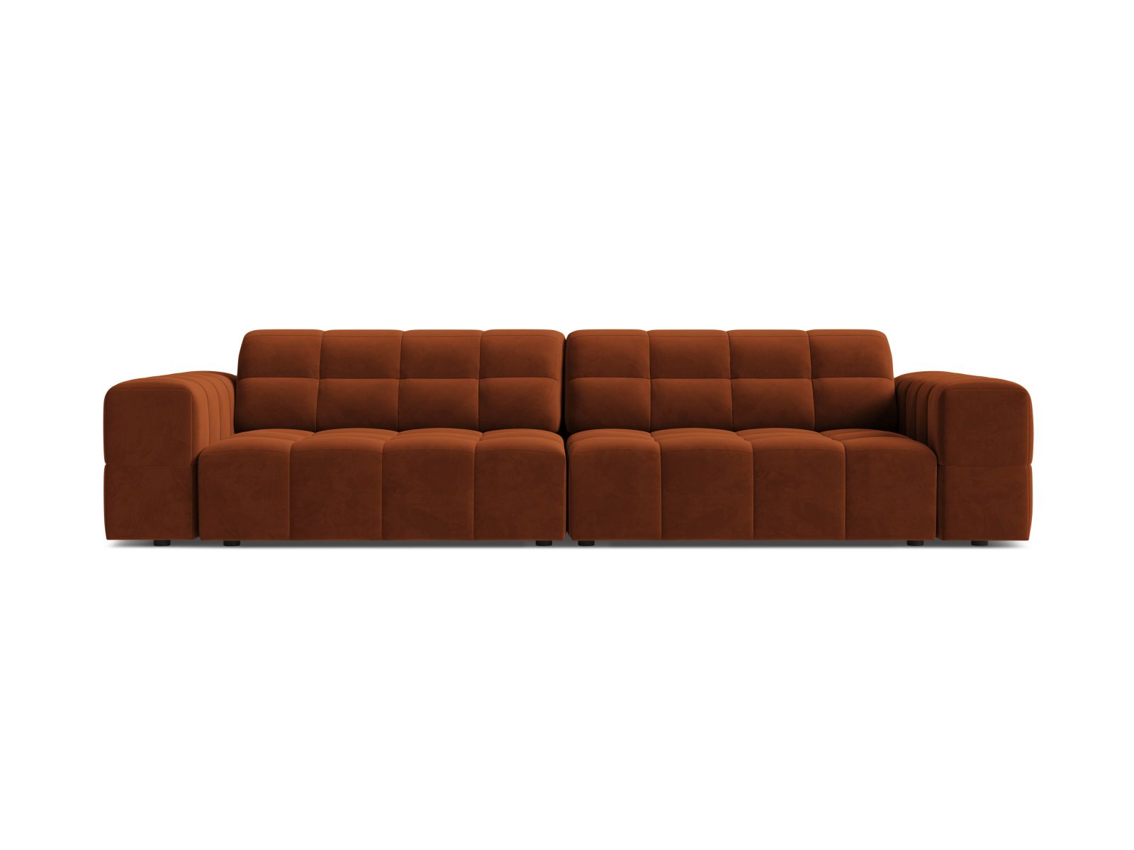 4-Sitzer Sofa Jennifer in Terracotta-Bluvel präsentiert im Onlineshop von KAQTU Design AG. 4er Sofa ist von Micadoni