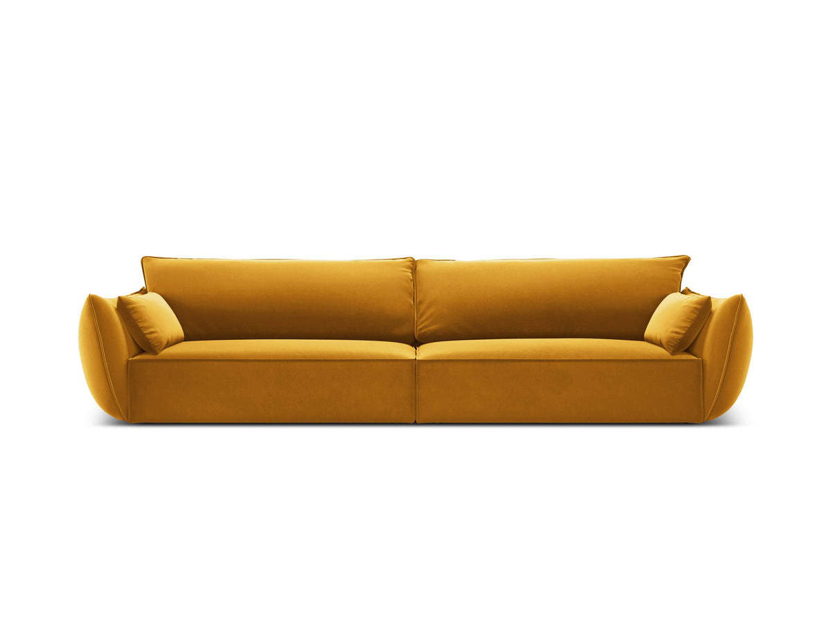Kaelle Sofa 4 Sitzer in Yellow-Bluvel präsentiert im Onlineshop von KAQTU Design AG. 4er Sofa ist von Micadoni